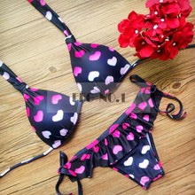 sexy womens bikini set mesh hollow out top swimsuit strap swimwearcut out lady bathingsuit thong bottoms bandage J4U66