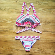 sexy womens bikini set mesh hollow out top swimsuit strap swimwearcut out lady bathingsuit thong bottoms bandage J4U66