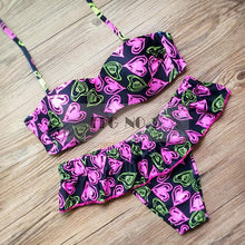 sexy womens bikini set mesh hollow out top swimsuit strap swimwearcut out lady bathingsuit thong bottoms bandage J4U66