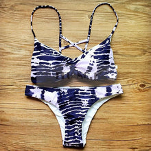 sexy womens bikini set mesh hollow out top swimsuit strap swimwearcut out lady bathingsuit thong bottoms bandage J4U66