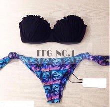 sexy womens bikini set mesh hollow out top swimsuit strap swimwearcut out lady bathingsuit thong bottoms bandage J4U66