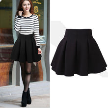 Sexy Womens High Waist Skater Mini Skirt Plain Flared Pleated A-Line Short S-XL Whole J4U66