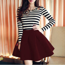 Sexy Womens High Waist Skater Mini Skirt Plain Flared Pleated A-Line Short S-XL Whole J4U66