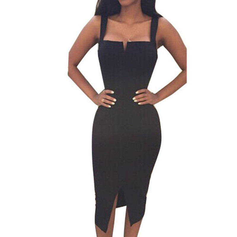 Sexy Womens Sleeveless Bandage Bodycon Maxi Party Dress J4U66