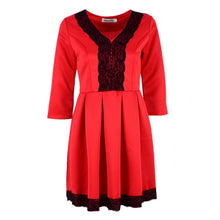 Sexy Womens V-neck Evening Party Dress Lady Lace Formal Dresses J4U66