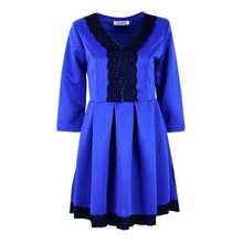 Sexy Womens V-neck Evening Party Dress Lady Lace Formal Dresses J4U66