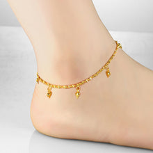 shining 18k gold plated anklets loving heart pendants ankle bracelet foot chain jewelry for women girl style gift J4U66