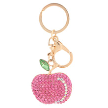 shining crystal rhinestone cute fruit key ring zinc alloy car key chain purse bag charm accessory gift J4U66