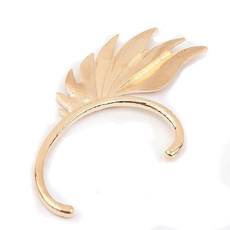 Silver Gold Plated Ear Wrap Wing Ear Clip Punk Rock Metal Angel Ear Cuff Earring Ear Jewelry J4U66