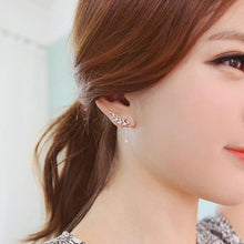 Silver Gold Plated Stars Element Crystal Pearl Earrings Ear Hook For Women Girl Jewelry  J4U66