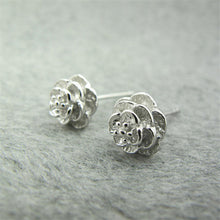 Silver Plated Alloy Earrings  Gift Women Romantic Flower Pattern Ear Stud Fine Jewelry J4U66