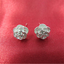 Silver Plated Alloy Earrings  Gift Women Romantic Flower Pattern Ear Stud Fine Jewelry J4U66
