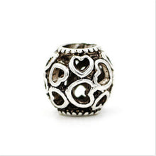 Silver Plated DIY Beads Fits Bracelet Necklace Pendants Jewelry Making Tower Doll Leaves Heart Crown 7 Pattern J4U66