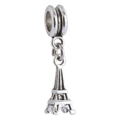 Silver Plated DIY Beads Fits Bracelet Necklace Pendants Jewelry Making Tower Doll Leaves Heart Crown 7 Pattern J4U66