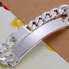 Silver Plated Gift Jewelry Bracelet 10cm Trendy Men Male Bangle Bracelet J4U66