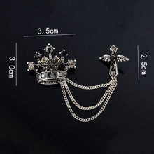 Silver Rhinestone Brooch Crown Crystal brooches for women men brooches jewelry lapel pin brooch love Accessories J4U66