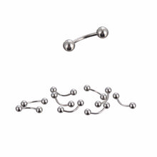 Silver Tongue Eyebrow Lip Belly Navel Ring Stainless Steel Piercing Body Jewelry 85Pcs 8 Styles J4U66