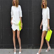 Size S M L XL Brief Asymmetrical SkirtsWomen Sexy Chiffon Georgette Solid Mini Pockets Skirts Women Black White J4U66
