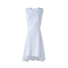 Slim Women Girls Casual Sleeveless Party Wedding Irregular Chiffon Dress J4U66