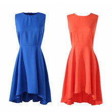 Slim Women Girls Casual Sleeveless Party Wedding Irregular Chiffon Dress J4U66
