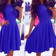 Slim Women Girls Casual Sleeveless Party Wedding Irregular Chiffon Dress J4U66