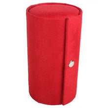 Small Jewelry Necklace Ear Rings Box Case Organizer Velvet 3 Layer Travel Jewellery Roll Case J4U66