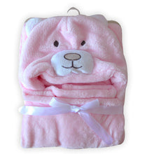 Soft Fleece Baby Coral Bag Blanket Towel Animal Shape Hooded Bathrobe Towel  J4U66