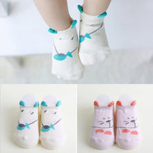 soft infant unises kidsborn mouse printed baby ankle socks 0~4 years J4U66