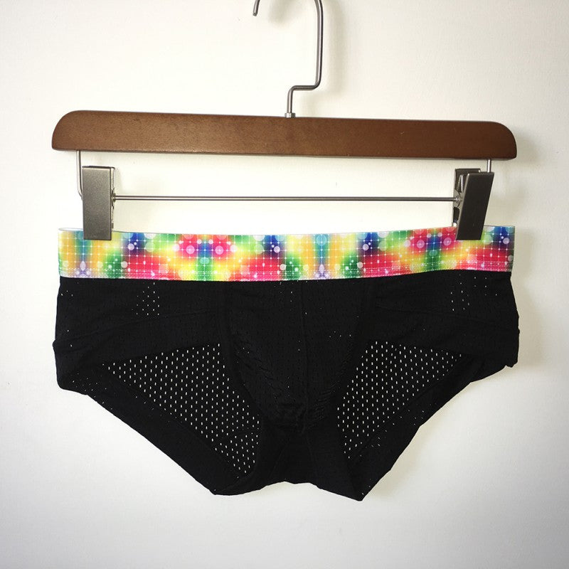 Soft Men's Comfy Bulge Pouch Mesh Briefs Underwear Thong Short Mens Underpants Trunks Homme J4U66