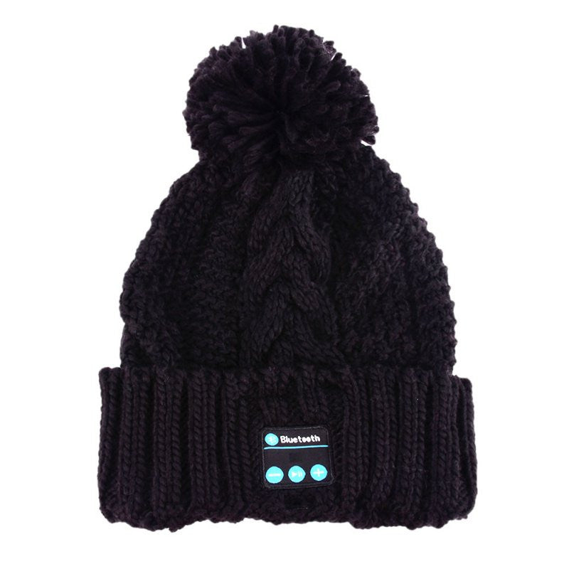 Soft Warm Beanies Hats for Wireless Bluetooth Smart Caps Headphone Headset Speaker Mic J4U66