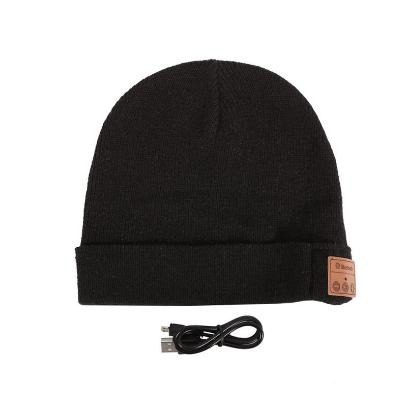 soft warm beanie hats for women men unisex wireless bluetooth smart cap headset headphone speaker mic bluetooth hat J4U66