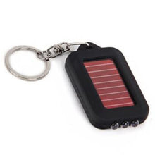 Solar Power 3LED Light Keychain Torch Flashlight Key Ring Gift Rechargeable Useful J4U66
