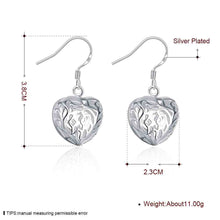 solid heart earings silver plated jewelry earrings for women silver plated earrings smte075 J4U66