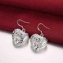 solid heart earings silver plated jewelry earrings for women silver plated earrings smte075 J4U66