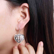 solid heart earings silver plated jewelry earrings for women silver plated earrings smte075 J4U66