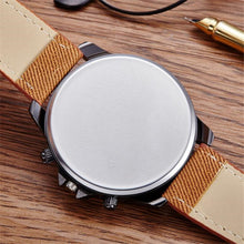 Sport Watches Men Luxury Brand Coffee Canvas Strap Men Army Military Wristwatches ClockQuartz Watch Relogio Masculino J4U66