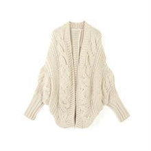 6 Colors Coarse Wool Cardigans Women  Full Batwing Sleeve Sweaters Casual Women Clothing J4U66