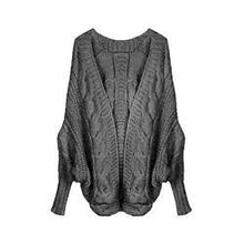 6 Colors Coarse Wool Cardigans Women  Full Batwing Sleeve Sweaters Casual Women Clothing J4U66