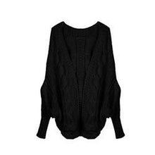 6 Colors Coarse Wool Cardigans Women  Full Batwing Sleeve Sweaters Casual Women Clothing J4U66