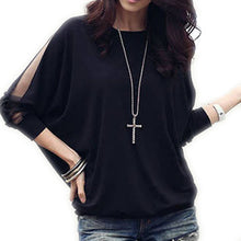 women t-shirts cotton loose shirt dolman batwing lace top sleeve novelty tshirt J4U66