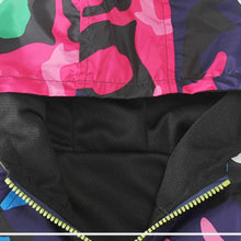Kids Children Hooded Jackets Coats Boys Girls Unisex Outerwears Windbreaker Camo Clothes J4U66