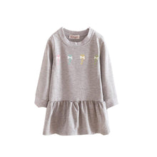 Kids Girls Dresses Long Sleeve Toddler Children Baby Girl O-neck Ruffles Princess Dress Clothes J4U66