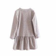 Kids Girls Dresses Long Sleeve Toddler Children Baby Girl O-neck Ruffles Princess Dress Clothes J4U66