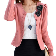 Korean Blazer Feminino Plus Size 3XL Long Sleeved Bleiser Mujer Casual 4 Colors Lovely Suits Flower J4U66