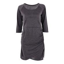 Women Bodycon Dress Over Grey Half Sleeve Ruched Wrap Front Slim Dresses J4U66