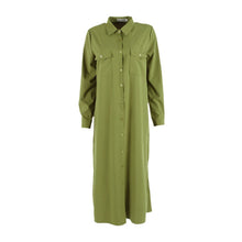 Women Chiffon Dress Single Breasted Lapel Tops Casual Loose Long Sleeve Dresses Robe Femme J4U66