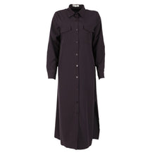 Women Chiffon Dress Single Breasted Lapel Tops Casual Loose Long Sleeve Dresses Robe Femme J4U66