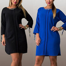 Long Sleeve Bodycon Sexy Round Neck Party Mini Dress Plus Size LY3 J4U66