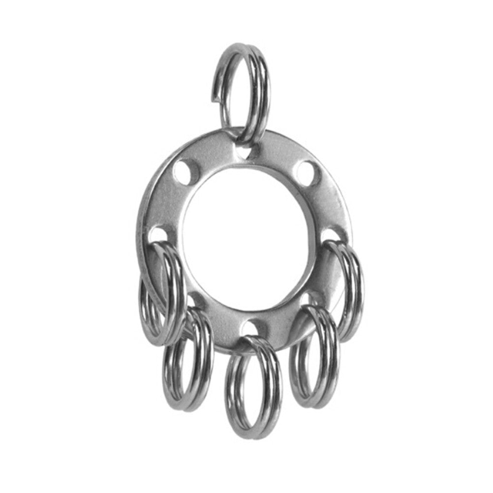 Stainless Steel Outdoor Key Chain Multi-purpose Camping Keychain Circular Climbing Keychain Money Clip EDC Tools Travel Kits J4U66