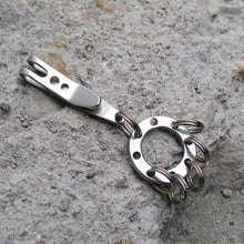 Stainless Steel Outdoor Key Chain Multi-purpose Camping Keychain Circular Climbing Keychain Money Clip EDC Tools Travel Kits J4U66